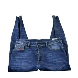 Diesel Button Fly T Ride Slim Carrot Blue Men's Jeans Size 33x27